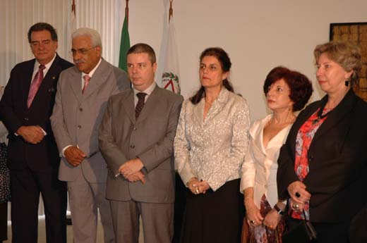 Foto: Lderes do Judicirio e do Executivo na assisnatura do Convnio com a Auditoria-Geral